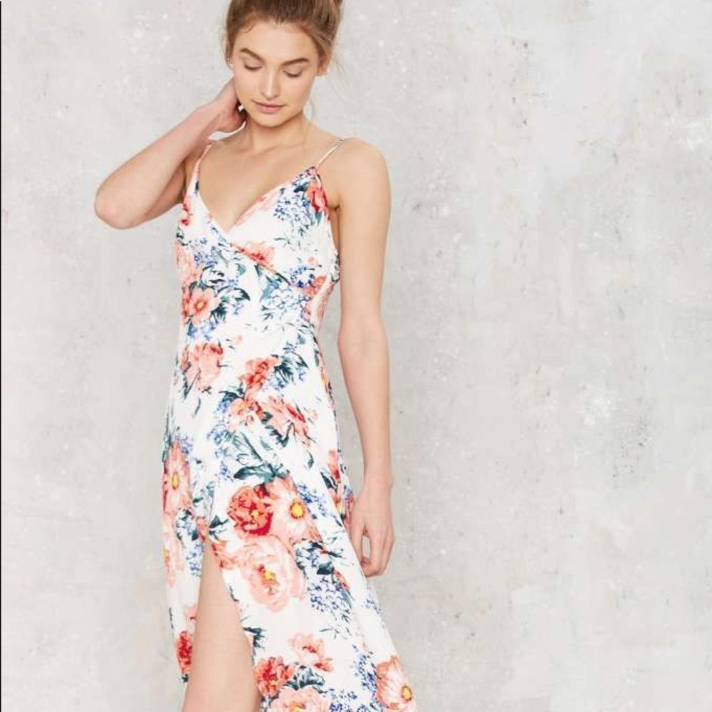 MINKPINK Pink Little Blooms Wrap Casual Maxi dress